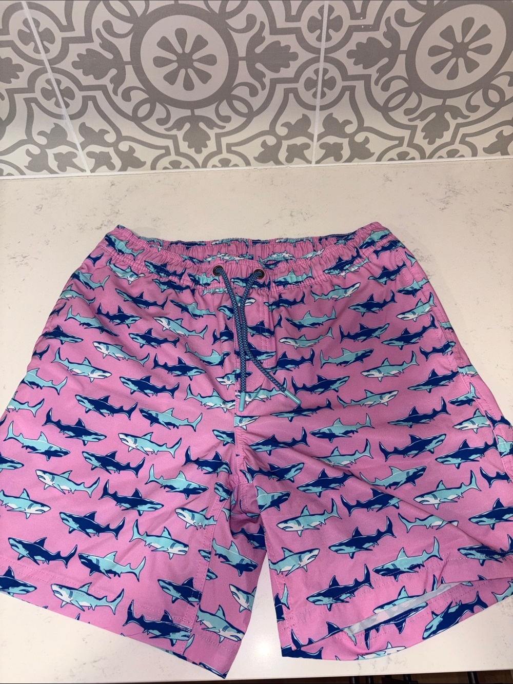 Member's Mark Men's Resort Swim Trunks - Pink & Aqua